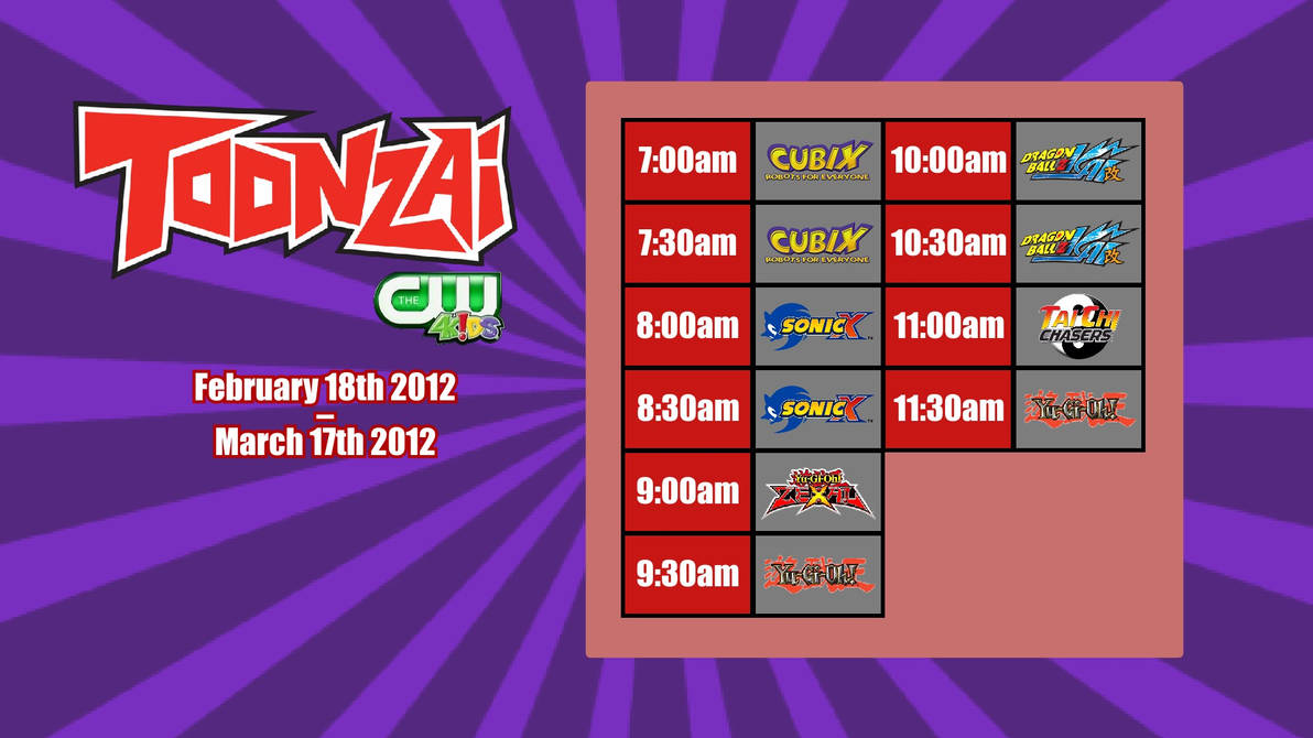 CW4Kids Toonzai Lineup Feb 18 2012 Mar 17 2011 By cw4kids-toonzai-lineup-feb-18-2012-mar-17-2011-by
