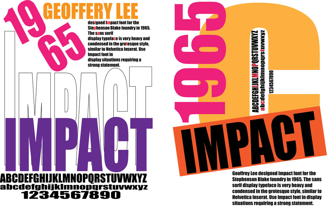 Impact Typeface Posters by AtoZdesigns on DeviantArt
