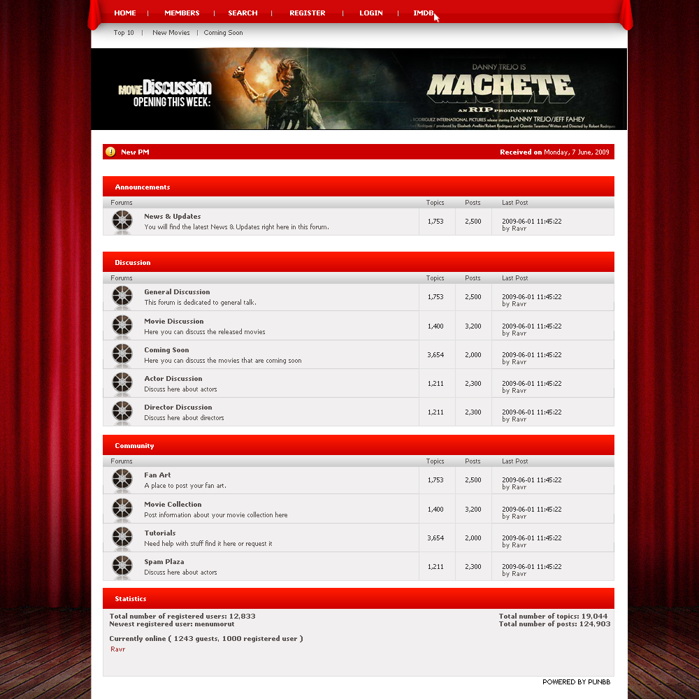 Movie Forum Layout