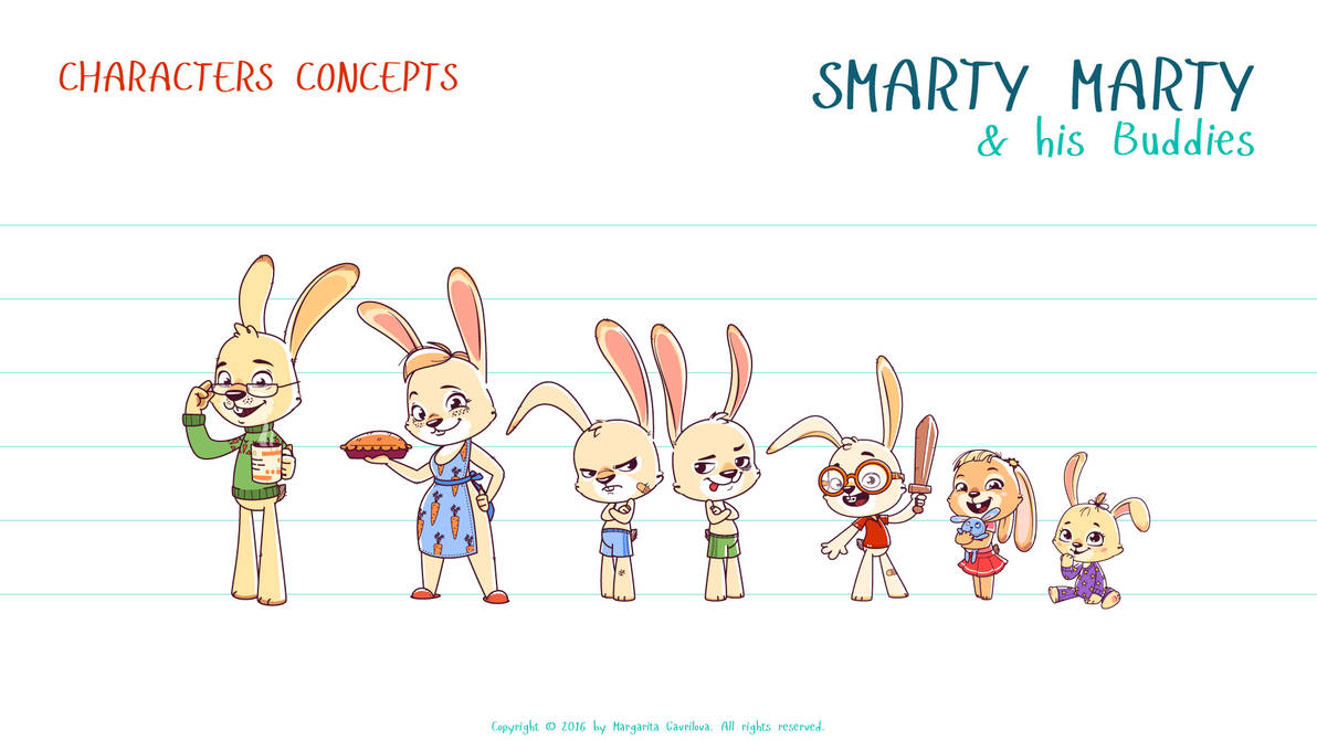 Smarty Marty Characters Concepts by MargaritaGavrilova on DeviantArt