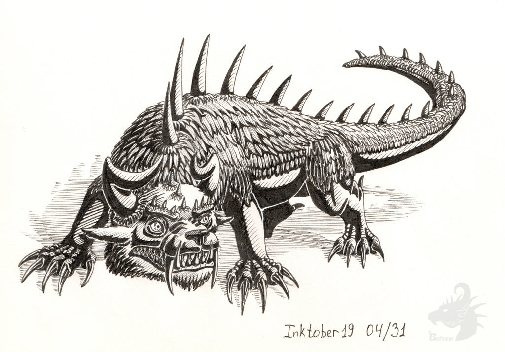 Hodag Vector Inktober 04 - Hodag by Behane on DeviantArt