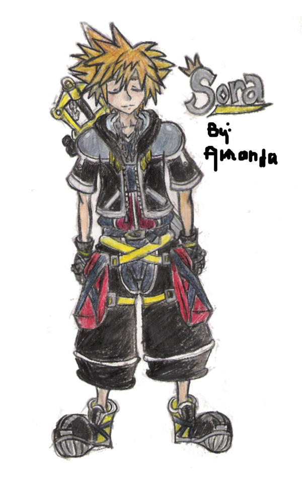 colored sketch of Sora by salamipanda on DeviantArt