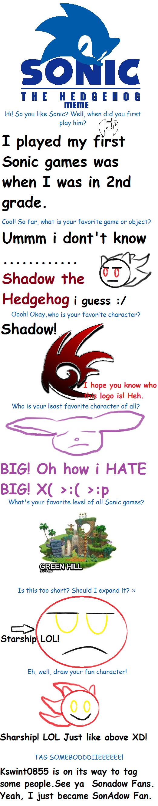 Sonic the Hedgehog Meme-kswint0855 by kswint0855 on DeviantArt