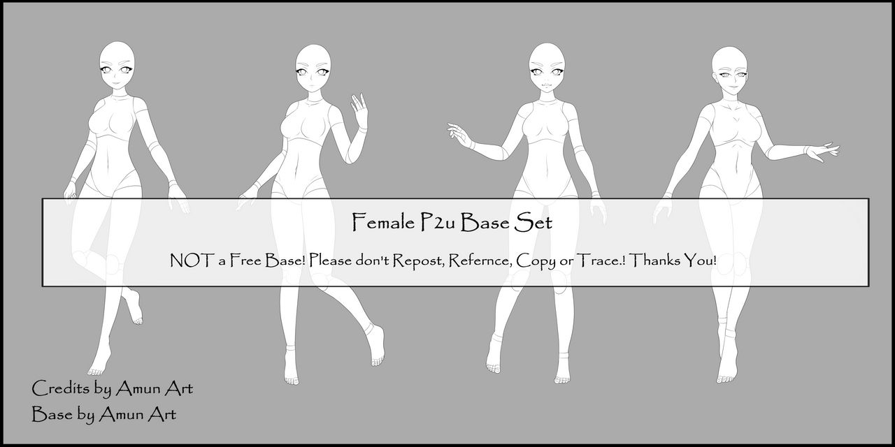 Female Base Set P2U by Amuns-Art on DeviantArt