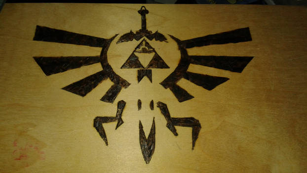 Triforce and Mastersword Pyrography