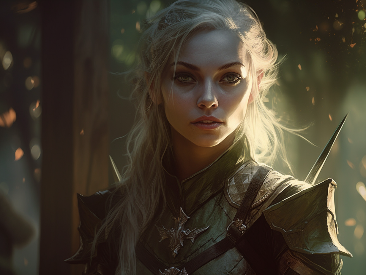 A Female Elf Ranger by DNDHeadshots on DeviantArt