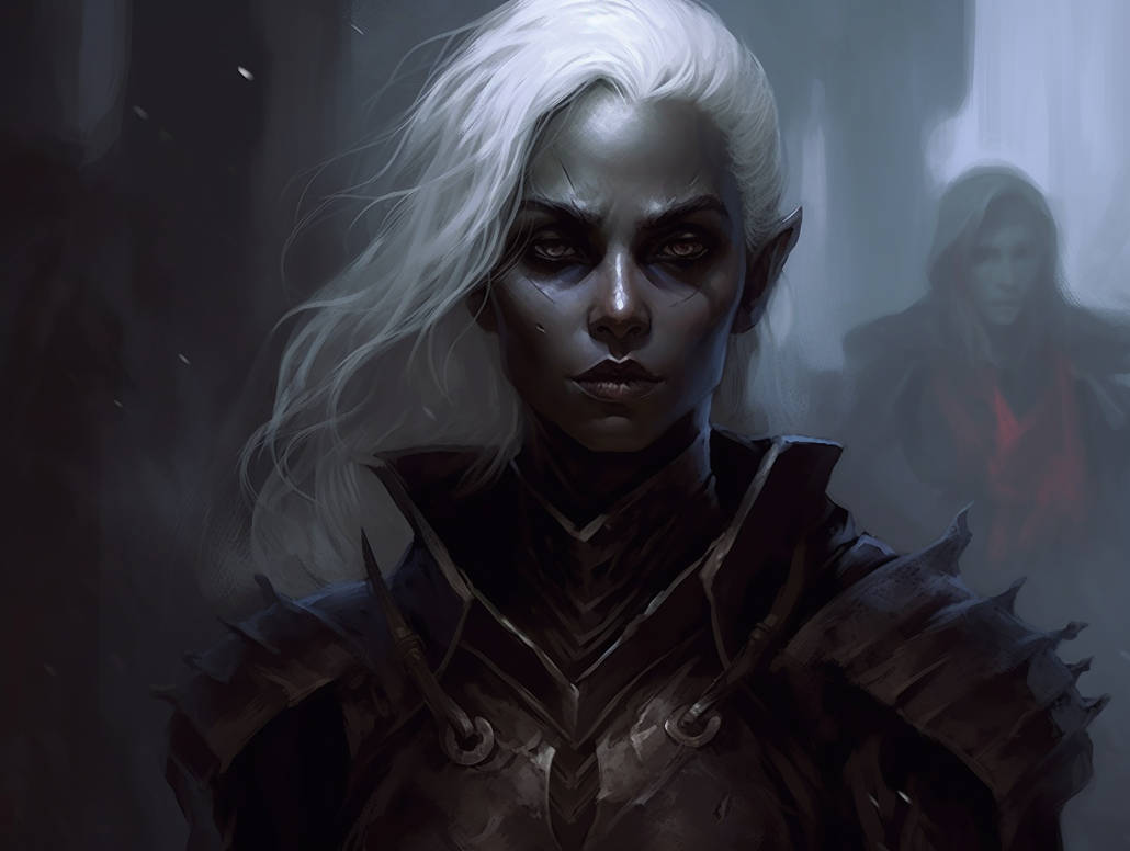 A Female Drow by DNDHeadshots on DeviantArt