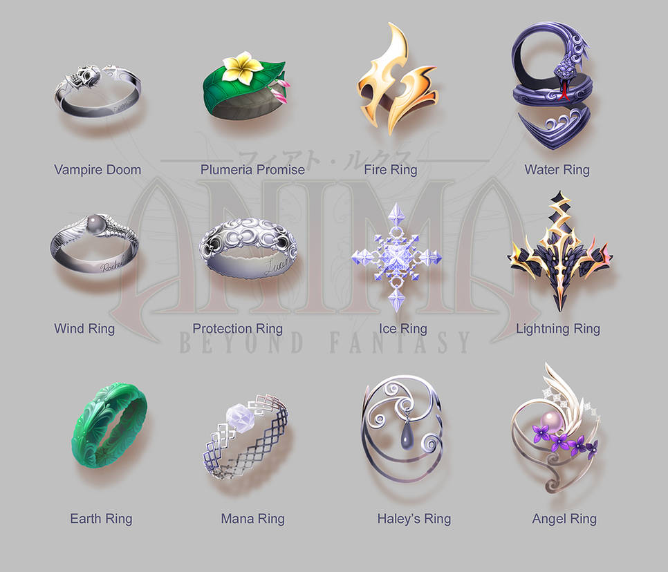 Anima: Rings set 1 by Wen-M on DeviantArt