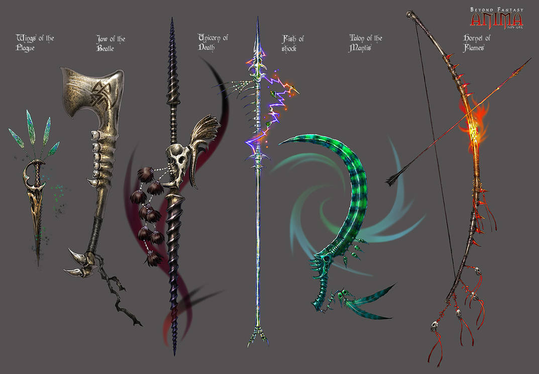 Anima: Bone weapons by Wen-M