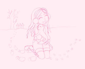 A girl and her cat -WIP-