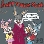 Happy (Rabbit) New Year! (Warner Bros Fanart) by JoanaWB
