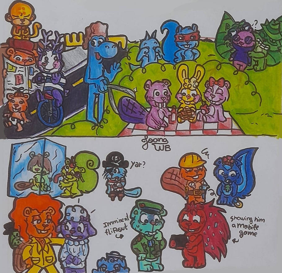Whimsical animal friends (HTF Fanart) by JoanaWB on DeviantArt