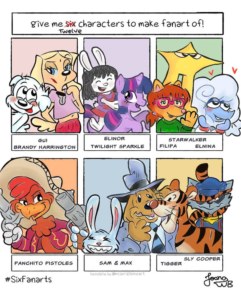 Fansinating Characters Give me twelve characters to make fanart of! (Art) by JoanaWB on DeviantArt