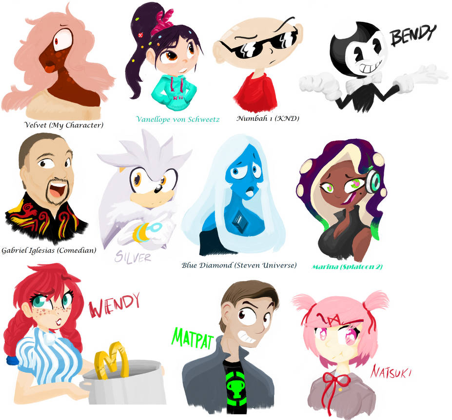 Random Comic Character Random Character Portraits (Practice) by MariiBoops on DeviantArt