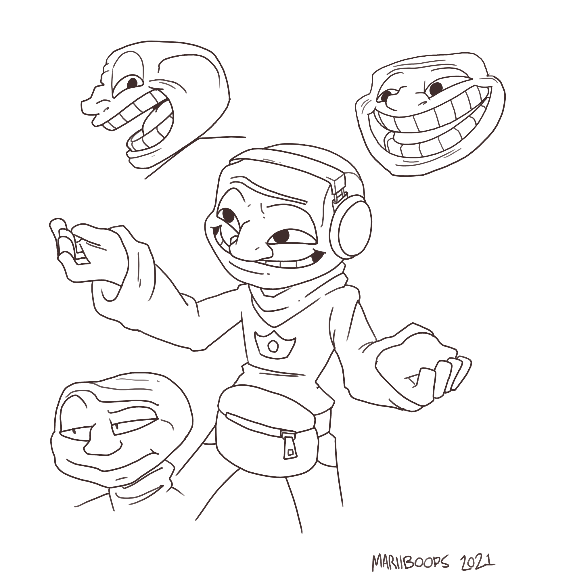 I drew Ghost Face with a troll face : r/deadbydaylight