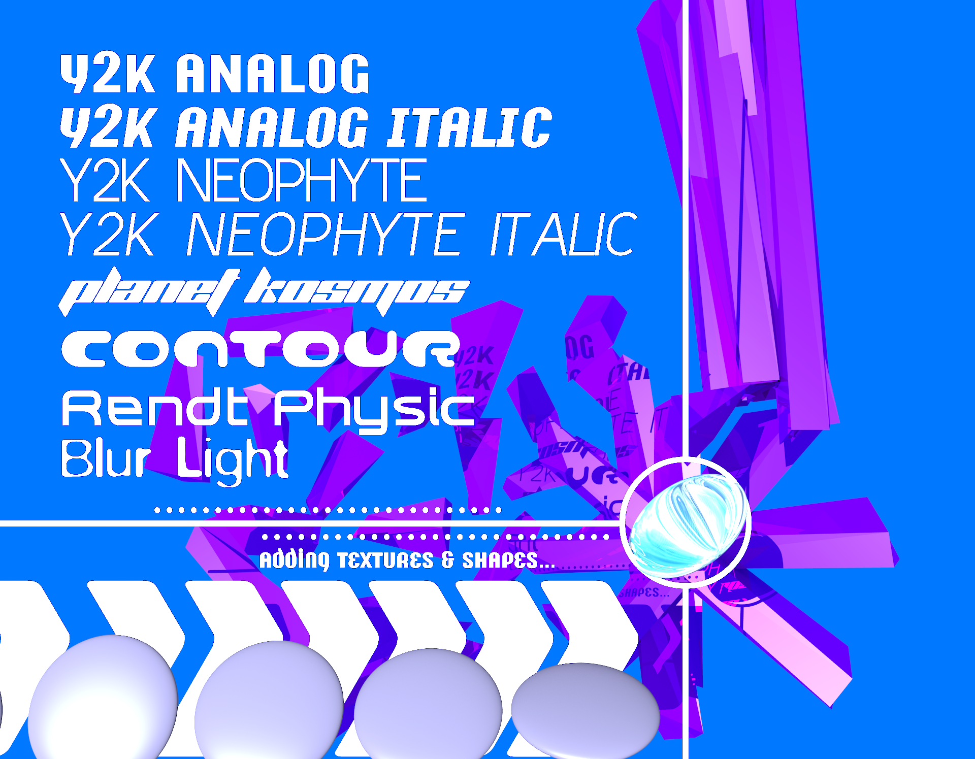 All of the Y2K Fonts by on DeviantArt