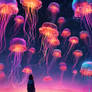 Jellyfish Floating in the Sky