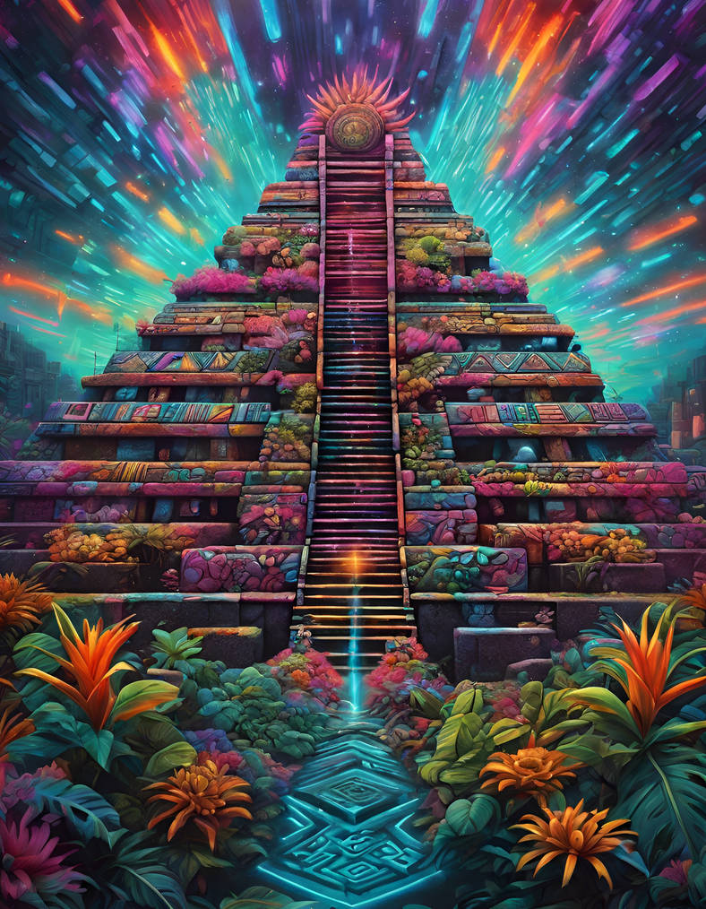 Aztec Pyraid Aztec Pyramid Psychedelic by paddybear06 on DeviantArt