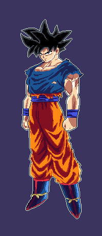 Goku UI Pixel Art by SuperGogetaBlack28 on DeviantArt