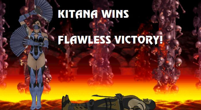 Kitana Wins! Flawless Victory! 3D Render