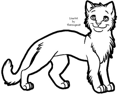 Basic male cat lineart