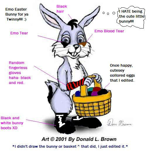 Emo Bunny by HanaChan3 on DeviantArt