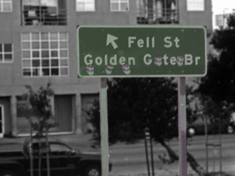 Green Golden Gate Sign