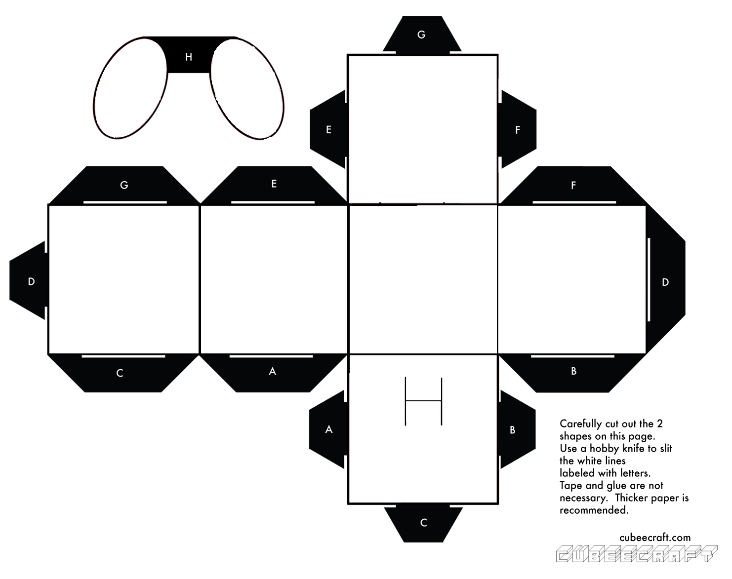 Cube Cubee Blank Template