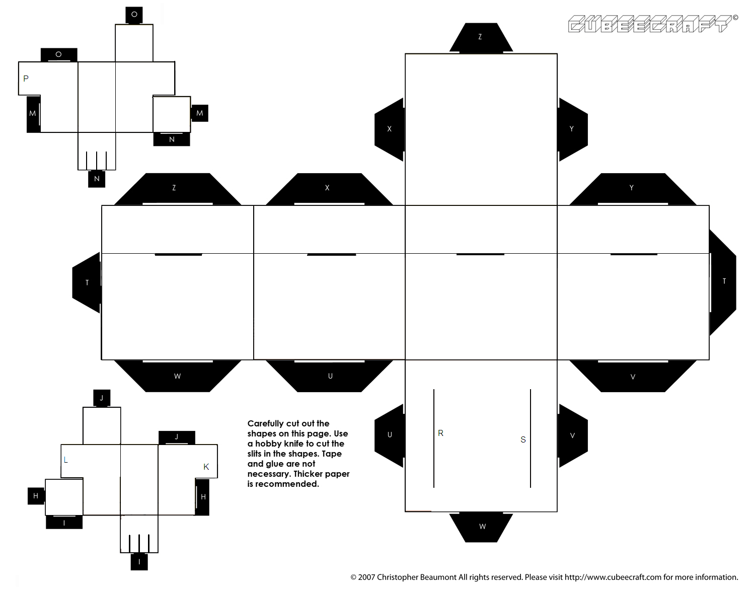 Cubee With hat Template Part 1