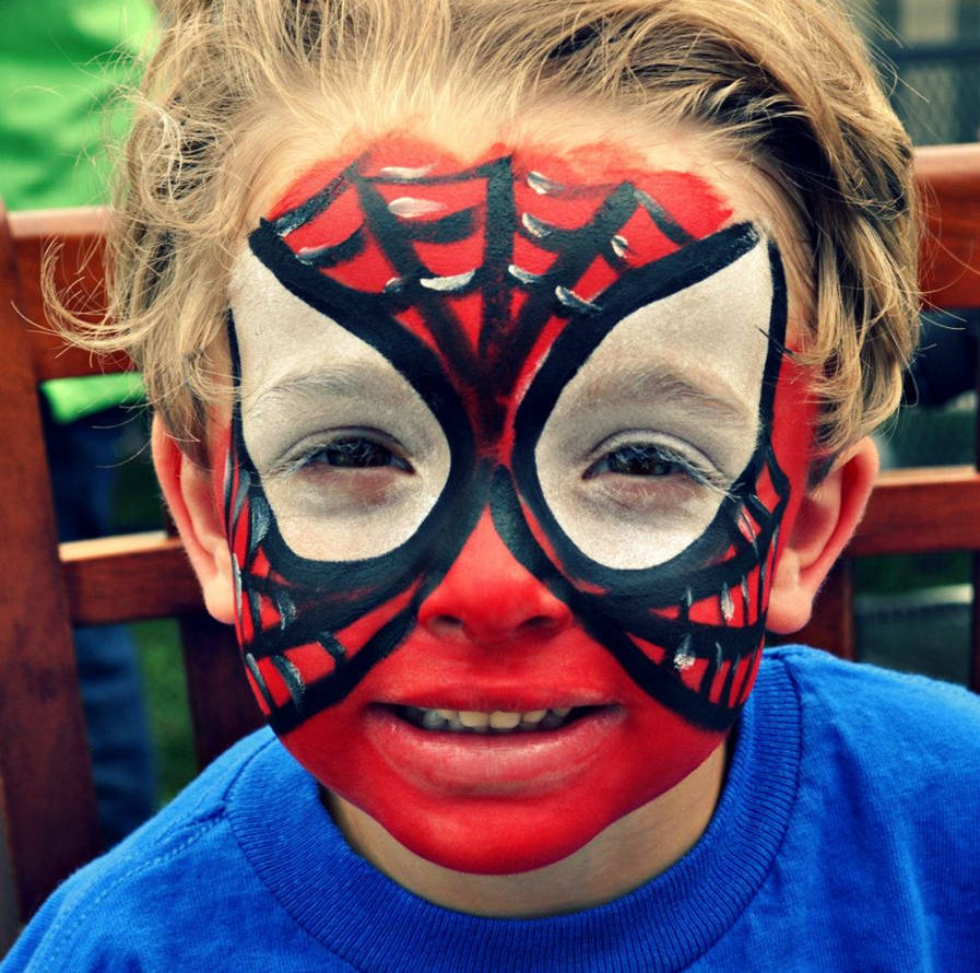 Spiderman Face Painting by mpwifey on DeviantArt