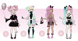 Adoptables 1 - Pastel Punk [CLOSED]