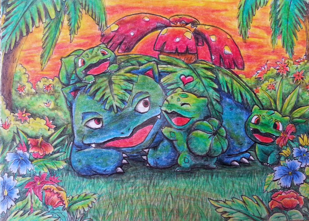Little Bulbasaur Venusaur with little Bulbasaurs by Pikabulbachu on DeviantArt