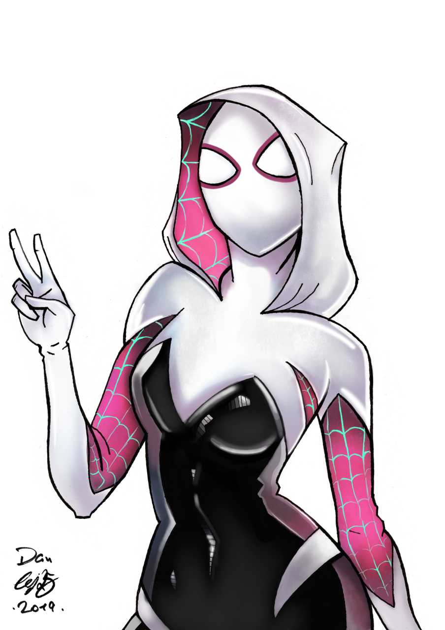 SpiderGwen (colors) by DocFlint on DeviantArt