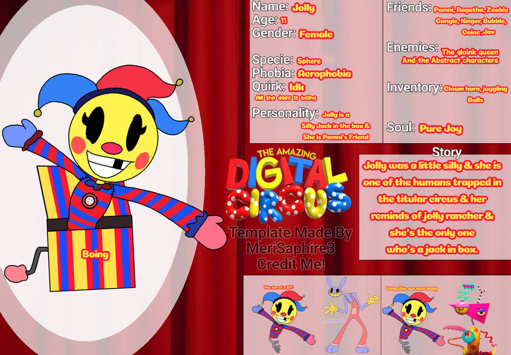 Jolly (My The amazing digital circus Oc) by Cupavio on DeviantArt