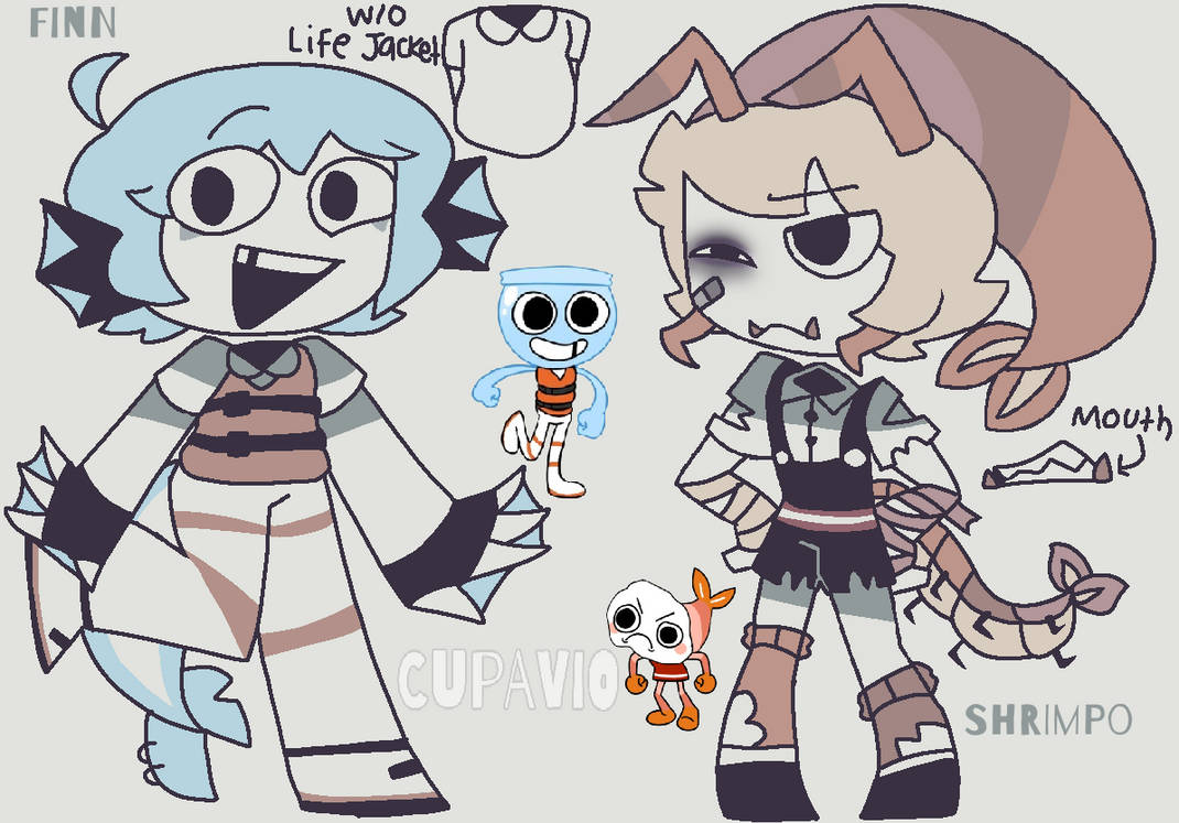Finn and shrimpo (Fpe x Dandys world pt.11) by Cupavio on DeviantArt