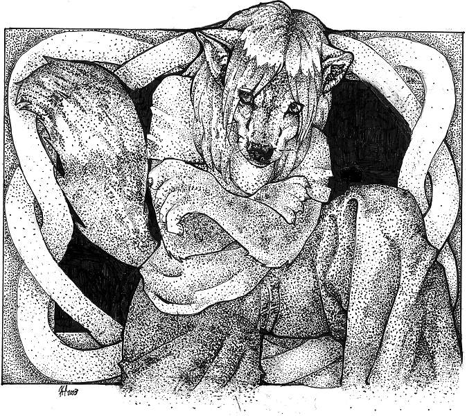 Wolfgirl Stipple -complete-