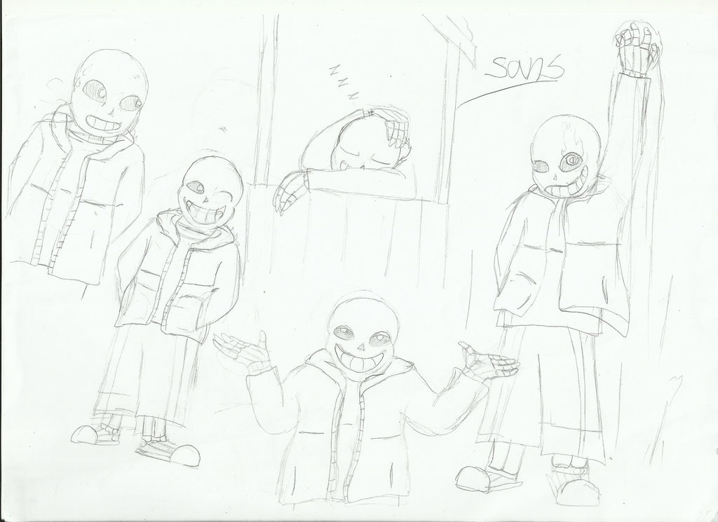 Sans drawing pratice by FableworldNA on DeviantArt