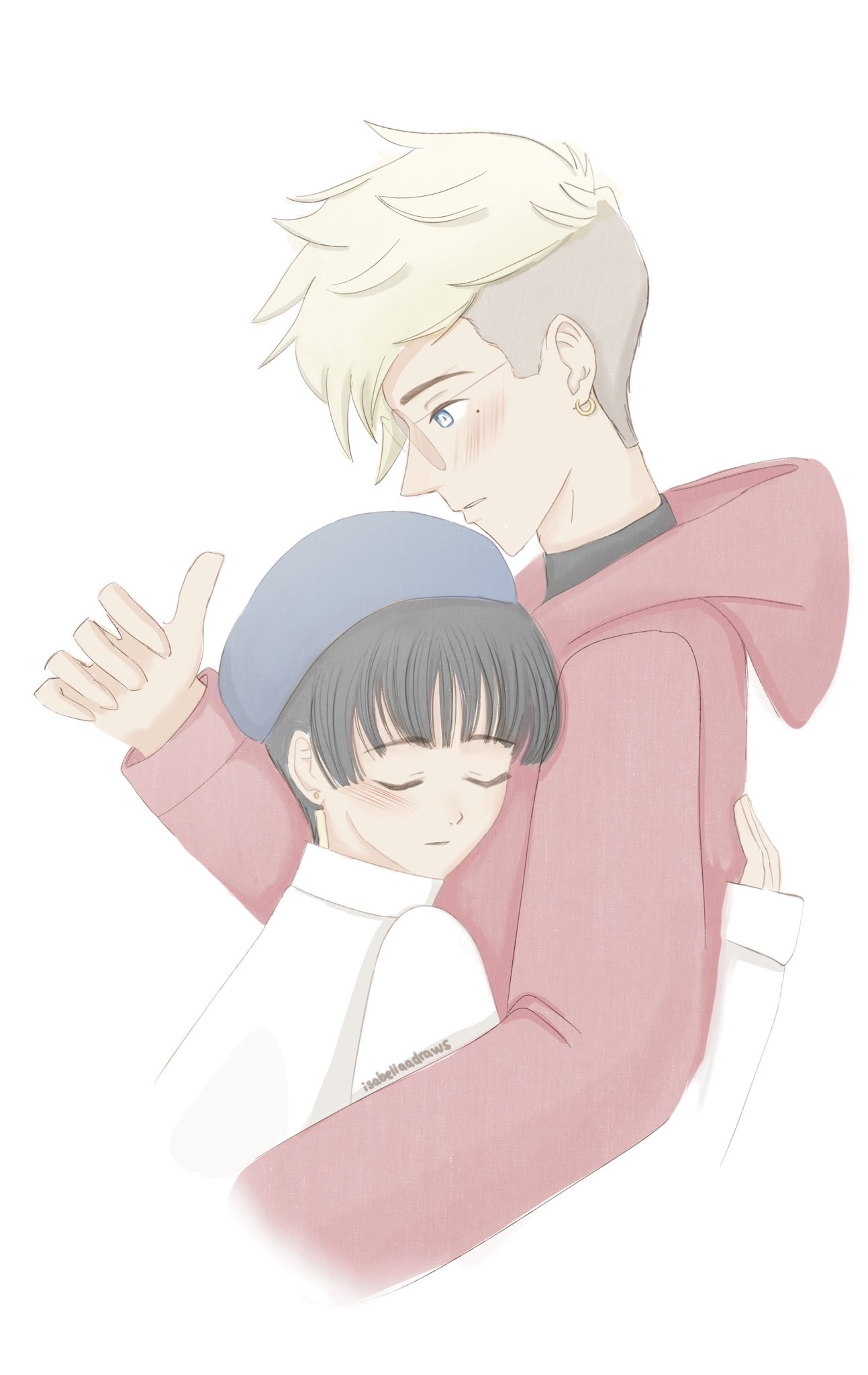 hugging him by isabellaadraws on DeviantArt