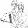 Kiba and Hinata Doggy Back