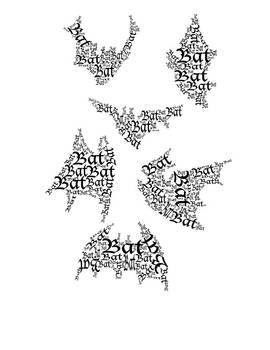 Bat Text Art