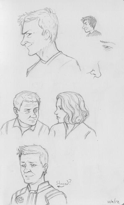 Jeremy Renner sketches