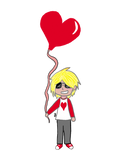 Dave with ballon Sticker by KitsunePhantasm