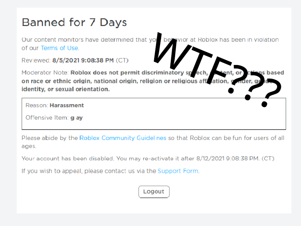 Roblox Ban Note