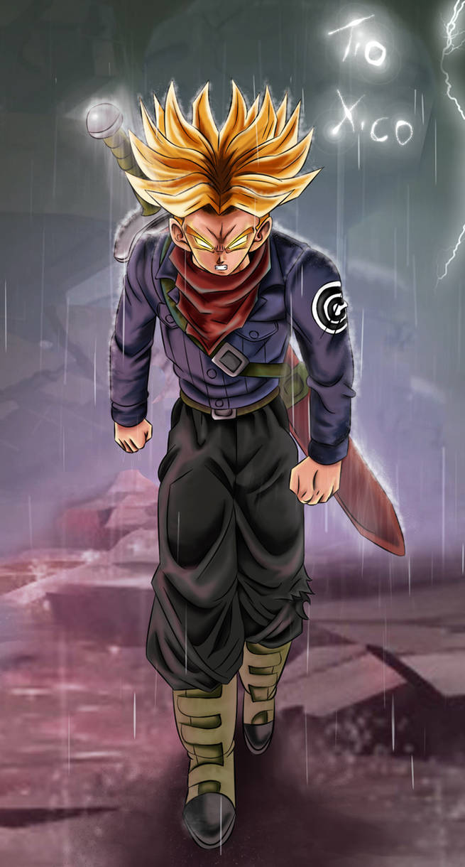Trunks ssj rage digital art by tio xico by franciscozst28 on DeviantArt