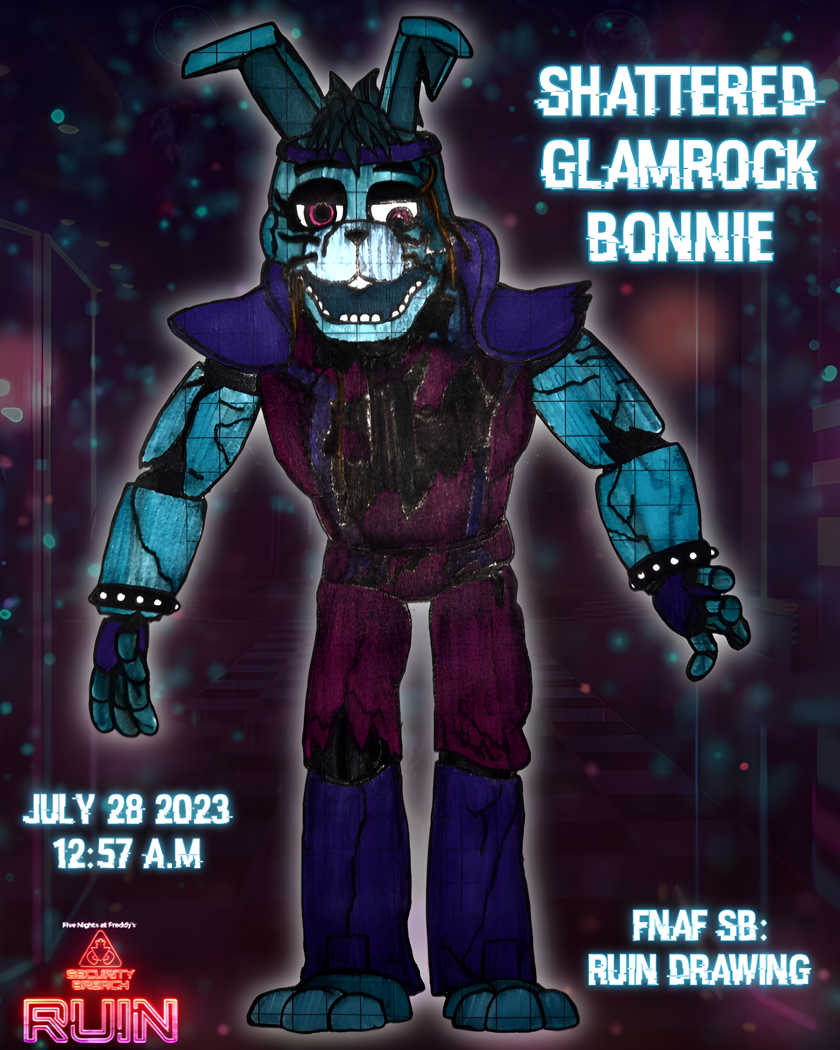 Update Glamrock Bonnie +Shattered version (both models by me