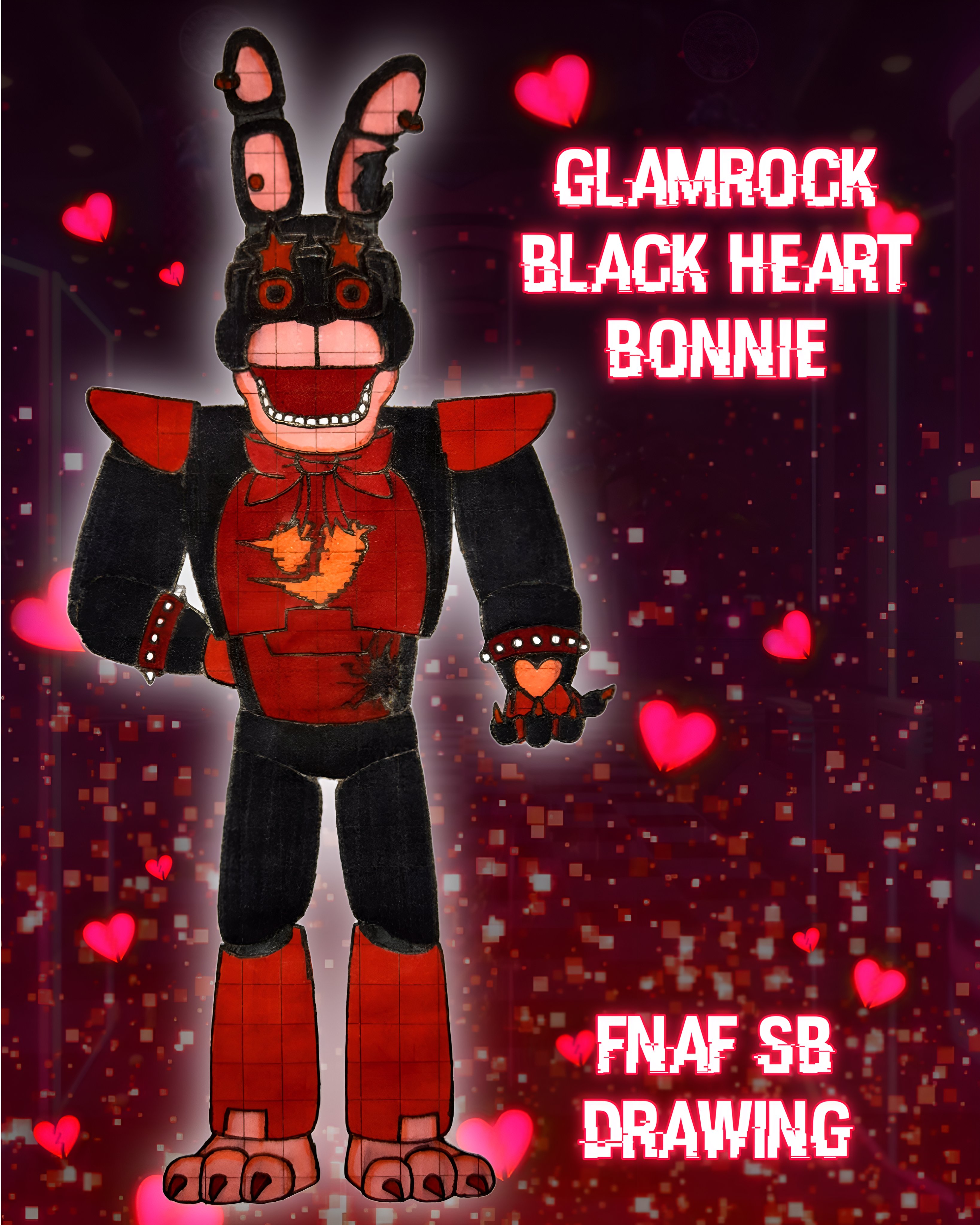 Fnaf SB: RUIN Drawing] Shattered Glamrock Bonnie by