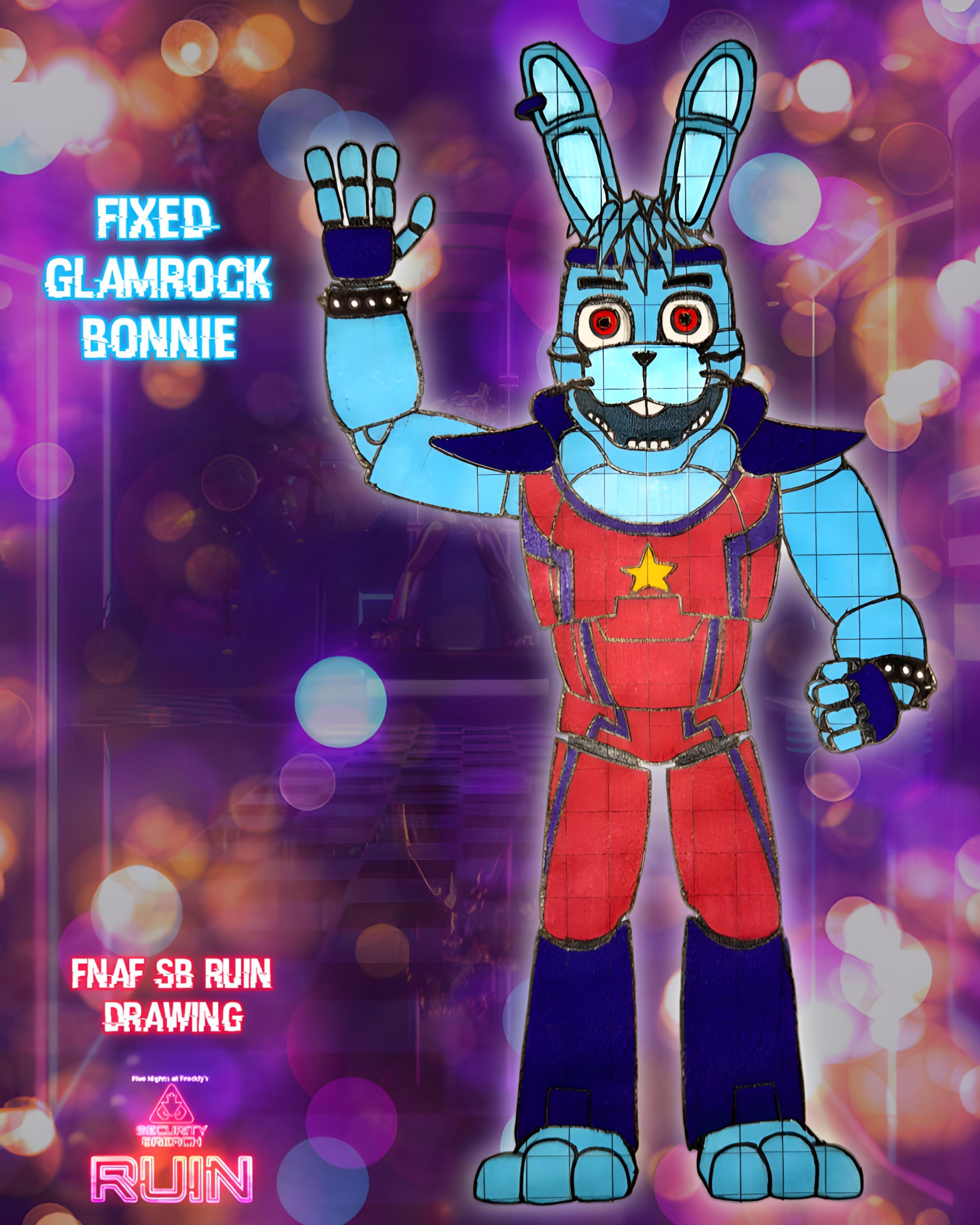 FNAF SB Ruin Glamrock Bonnie full body by Enderziom2004 on DeviantArt