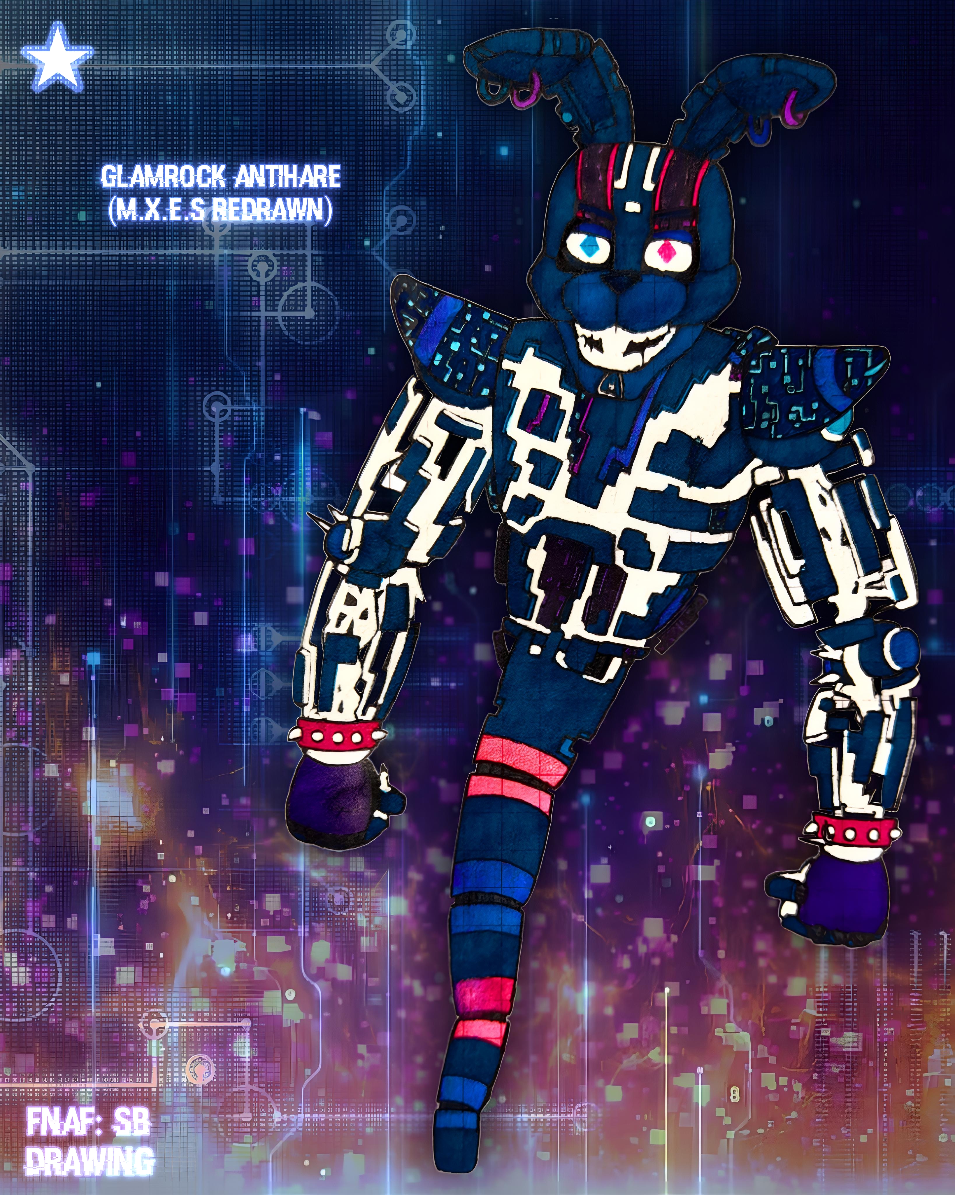 FNaF SB Ruin Glamrock Bonnie by aleskywalker20 on DeviantArt