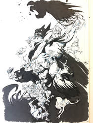 Batman by Greg Capullo, inks by me.