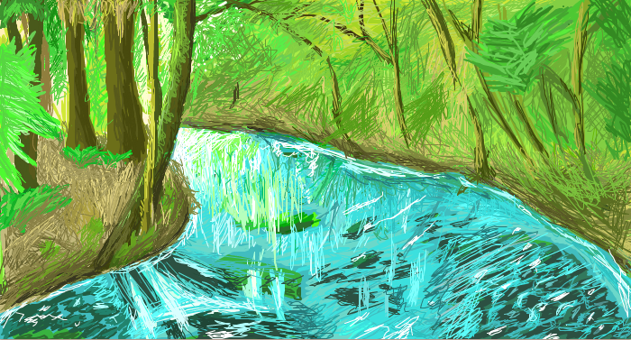 Iscribble drawing- River